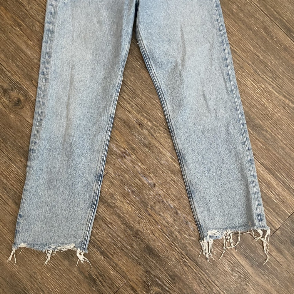 AGOLDE 90's Pinch Waist Crop Straight Leg Jean Size 24 In Nerve - Picture 4 of 11